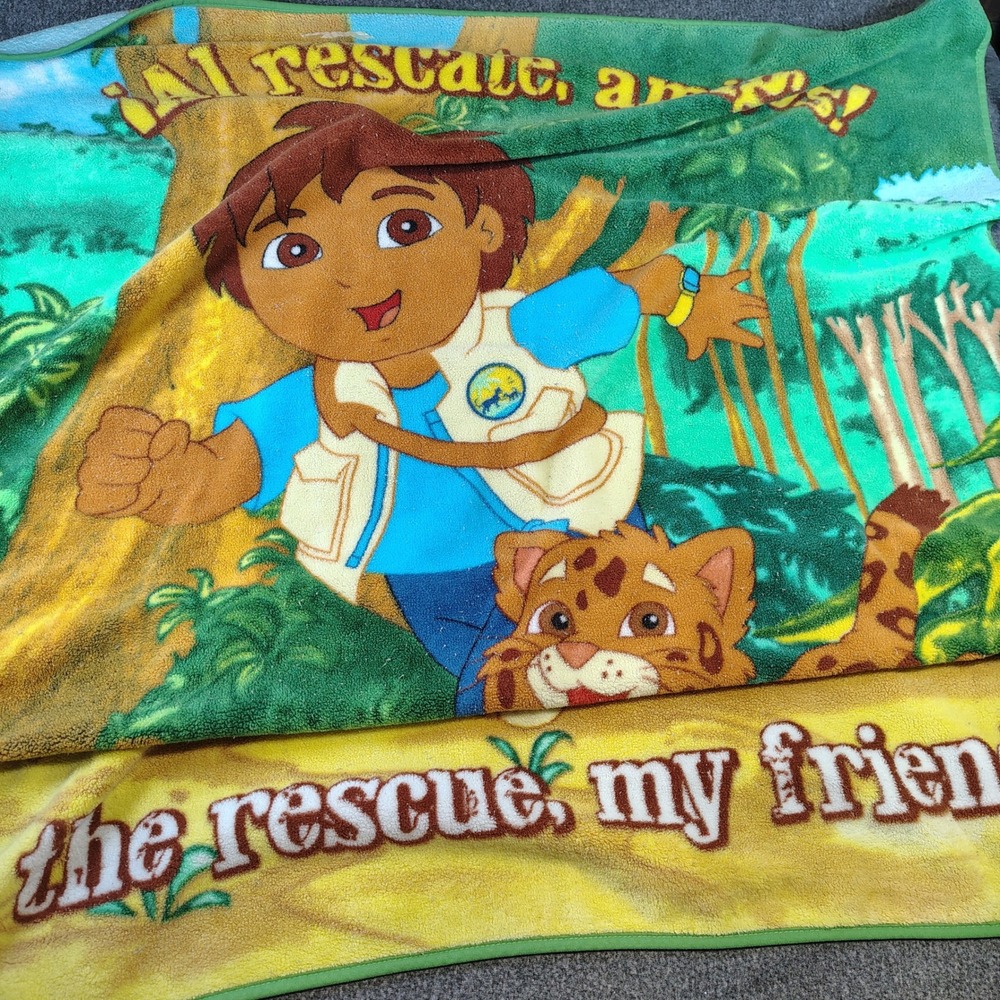 The Northwest Company Diego Fleece Blanket Kids 28x48 Green Nick Jr Throw